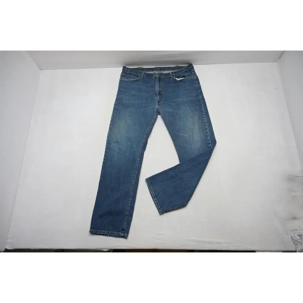 Levi's‎ 505 Regular Fit Straight Stretch Rugged Denim Blue Jeans Mens Sz 40 x 32